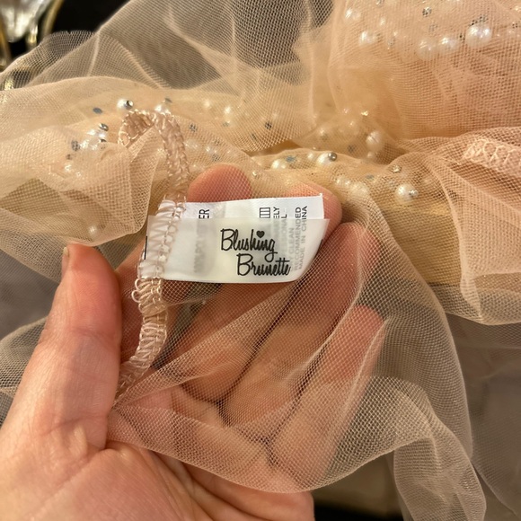 Sheer Pearl Embellished Top - Picture 2 of 4